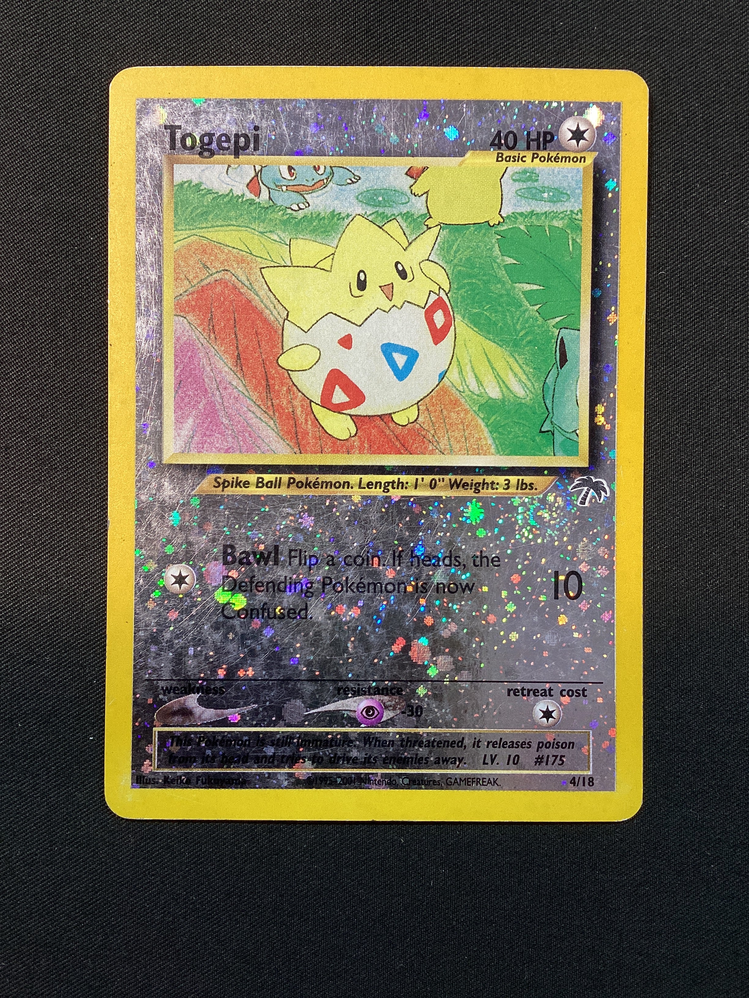 4-18 Togepi SI Southern Islands ENG LIGHT PLAYED Con SWIRL