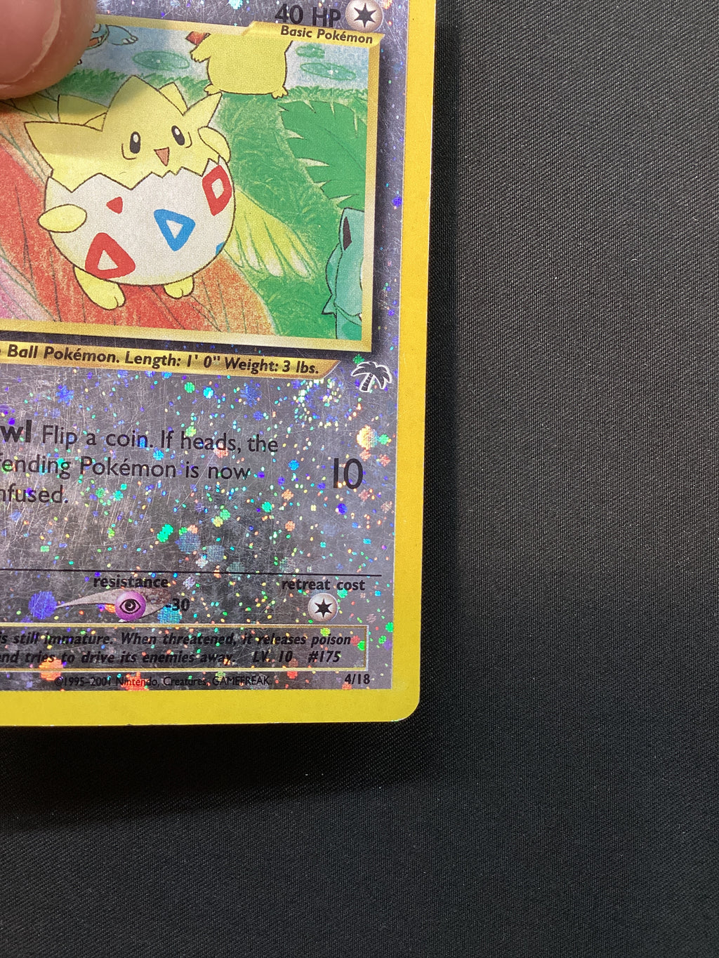 4-18 Togepi SI Southern Islands ENG LIGHT PLAYED Con SWIRL