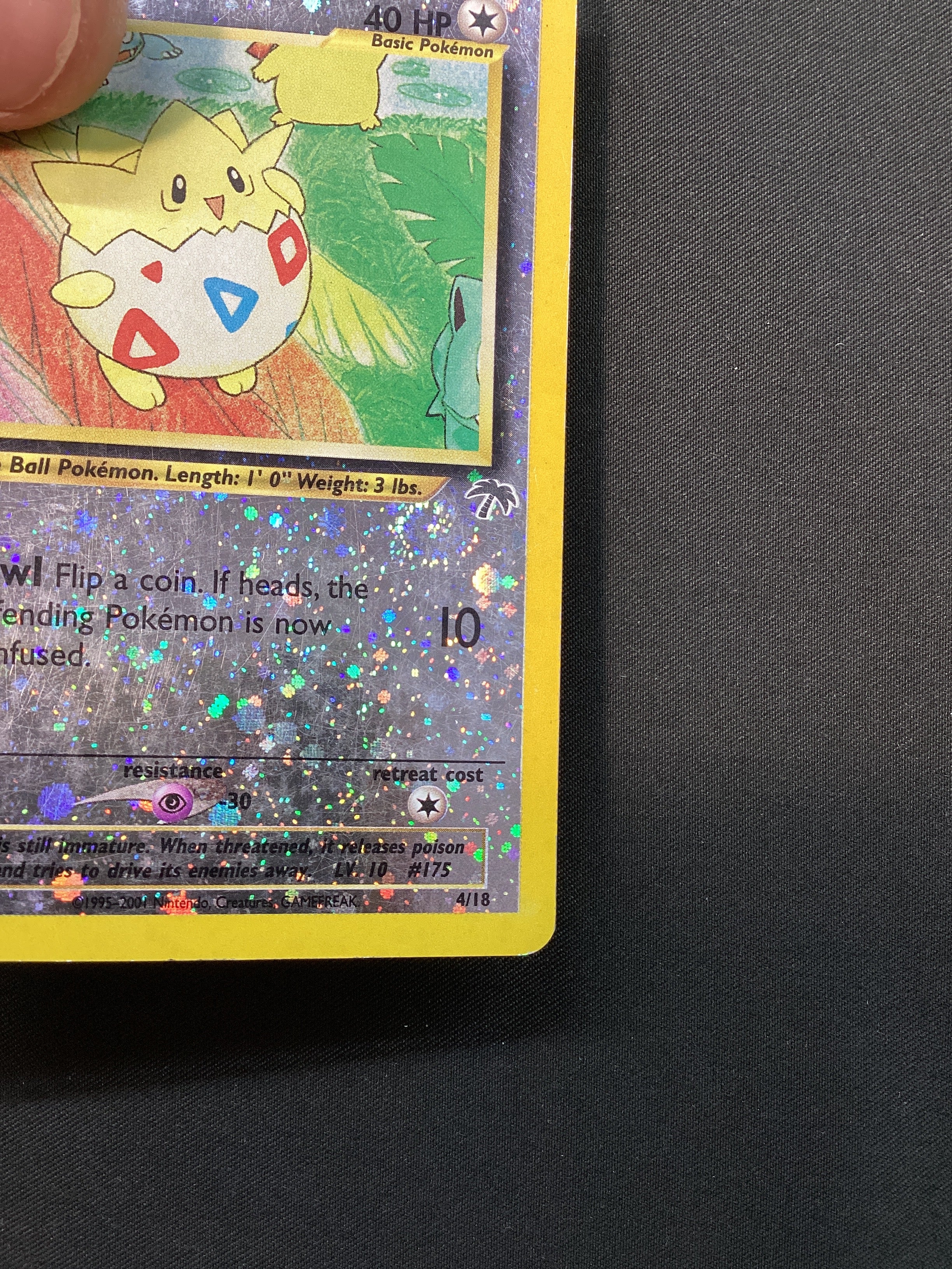 4-18 Togepi SI Southern Islands ENG LIGHT PLAYED Con SWIRL