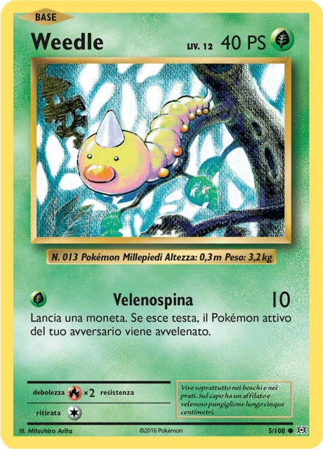 005-108 Weedle Comune Reverse EVO Evoluzioni ITA EX