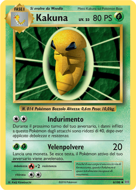 006-108 Kakuna Non Comune Reverse EVO Evoluzioni ITA EX