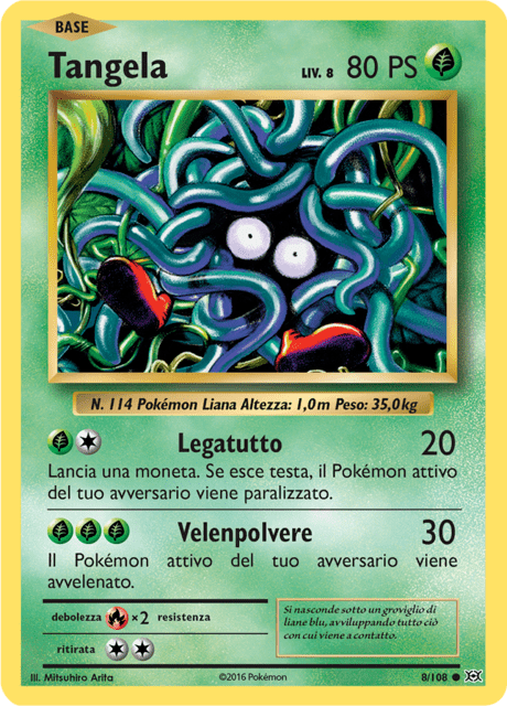 008-108 Tangela Comune Reverse EVO Evoluzioni ITA EX