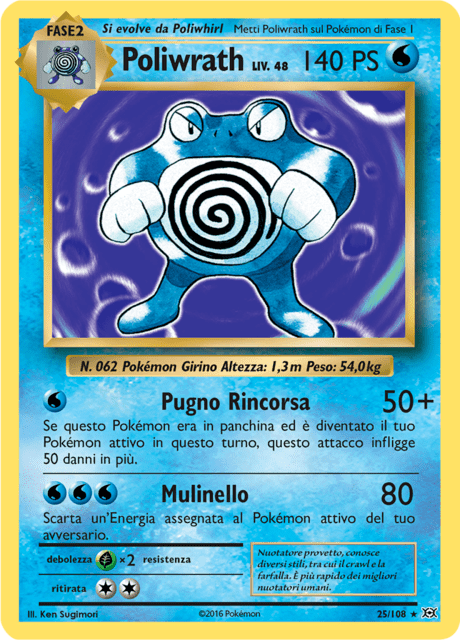 025-108 Poliwrath Holo EVO Evoluzioni ITA GOOD