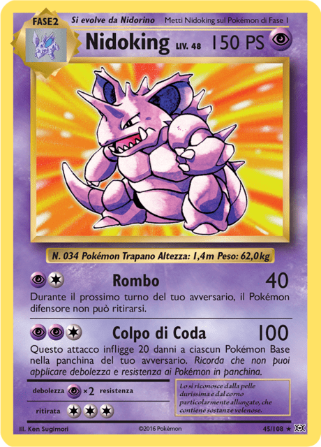045-108 Nidoking Rara Reverse EVO Evoluzioni ITA EXCELLENT