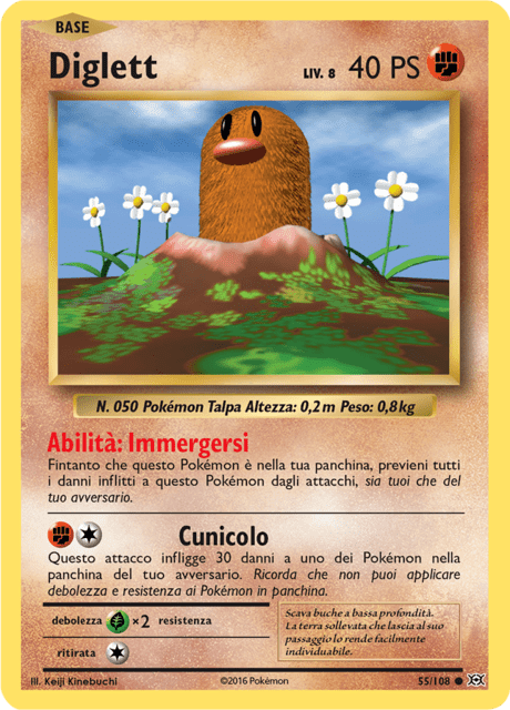 055-108 Diglett Comune Reverse EVO Evoluzioni ITA EX