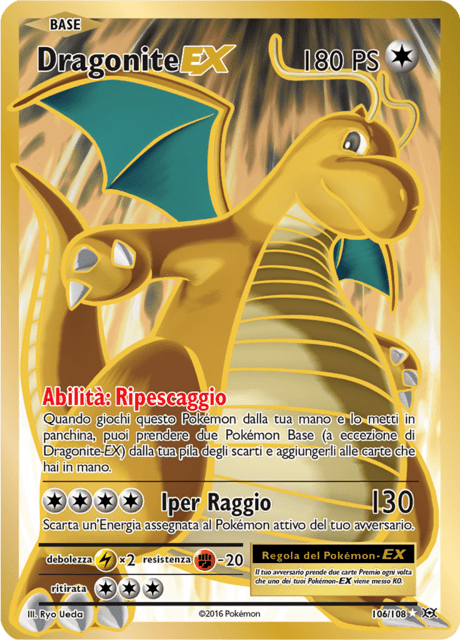 106-108 Dragonite EX Full Art EVO Evoluzioni  ITA EXCELLENT