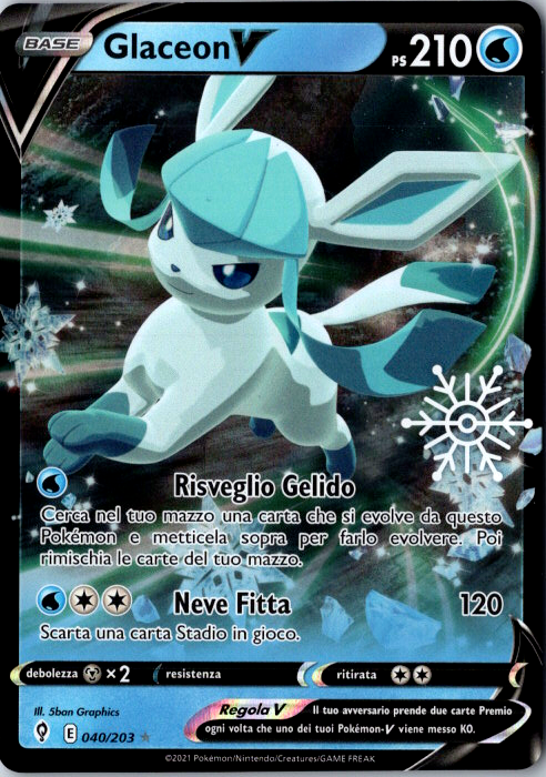 040-203 Glaceon V EVS Evoluzioni Eteree ITA NM (VERSIONE CALENDARIO AVVENTO)