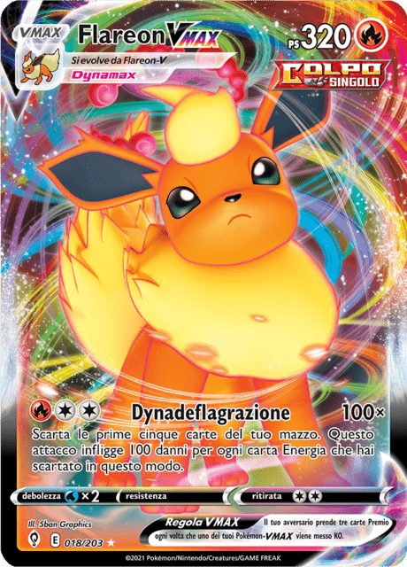 018-203 Flareon VMAX EVS Evoluzioni Eteree ITA NM