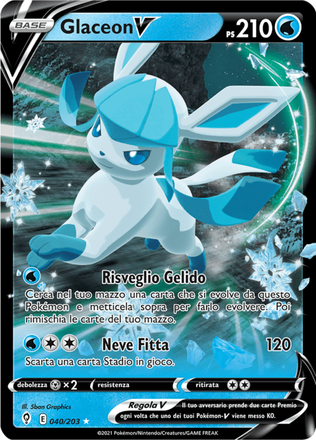 040-203 Glaceon V EVS Evoluzioni Eteree ITA NM