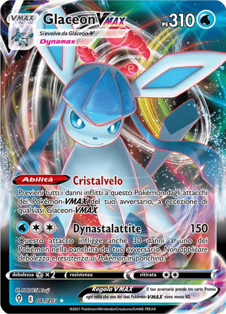 041-203 Glaceon VMAX EVS Evoluzioni Eteree ITA NM