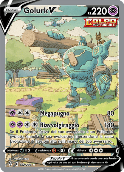 182-203 Golurk V Alternative Art EVS Evoluzioni Eteree ITA NM