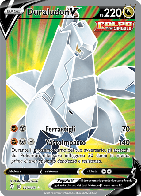 197-203 Duraludon V Full Art  EVS Evoluzioni Eteree ITA NM