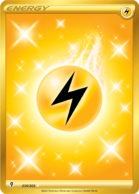 235-203 Lightning Energy Gold Secret Rare EVS Evoluzioni Eteree ENG NM