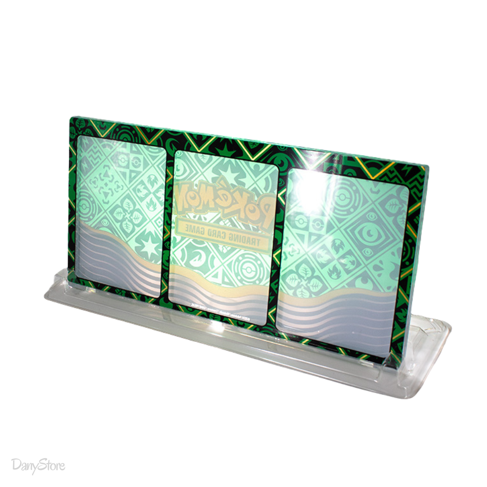 Espositore 3 Carte pokemon Green Energy + supporto