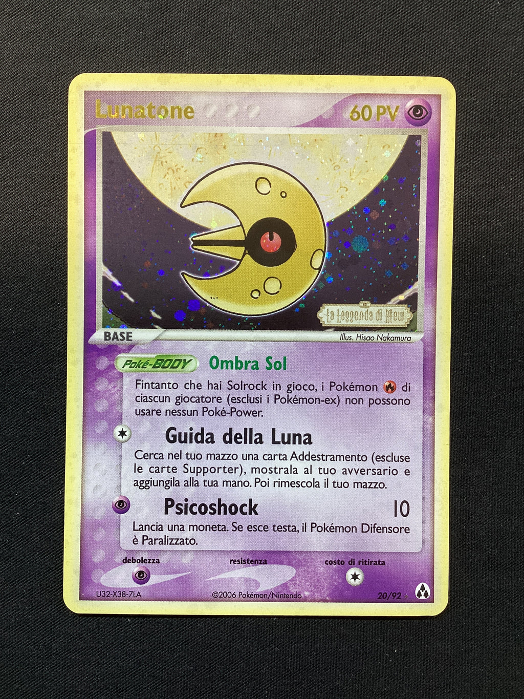 20-92 Lunatone Stamped EX La Leggenda di Mew ITA NM