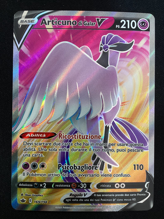 169-198 Articuno Di Galar V Full Art CRE Regno Glaciale ITA NM