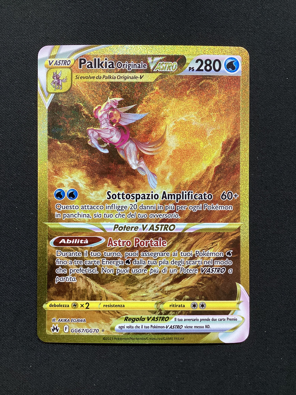 GG67-GG70 Palkia Originale V Astro Gold Galleria Di Galar CRZ Zenit Regale ITA NM