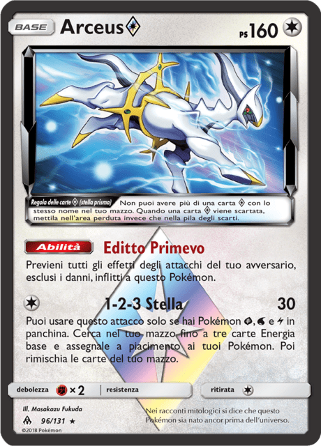 96-131 Arceus Stella Prisma FLI Apocalisse Di Luce ITA GOOD