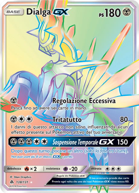 138-131 Dialga GX Full Art FLI Apocalisse di Luce ITA NM