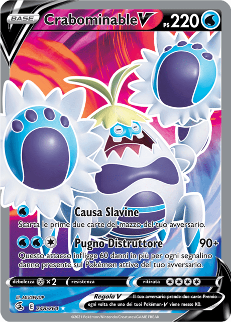 103-100 Crabominable V Full Art FST Colpo Fusione ITA NM