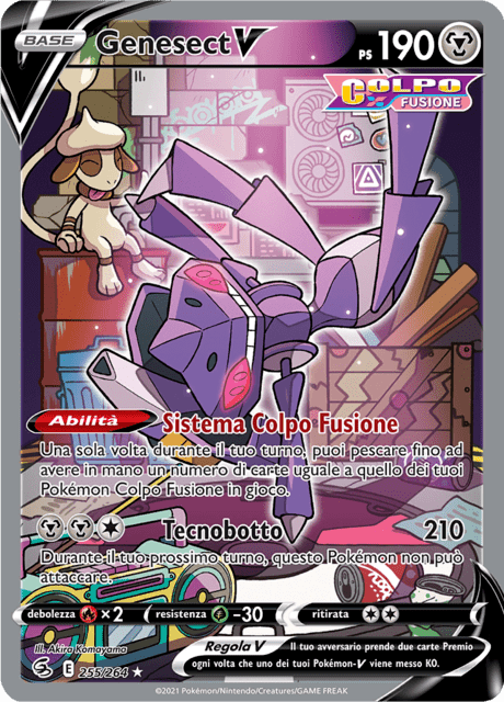 255-264 Genesect V Alternative Art FST Colpo Fusione  ITA NM