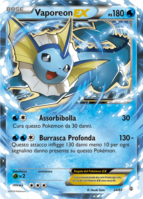 24-83 Vaporeon EX GEN Generazioni ITA GOOD