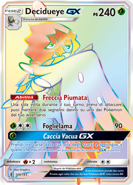 146-145 Decidueye GX GRI Guardiani Nascenti ITA GOOD