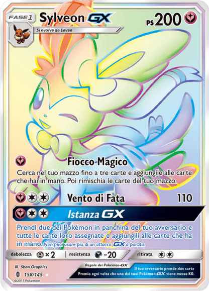 158-145 Sylveon GX Rara Segreta GRI Guardiani Nascenti  ITA EXCELLENT