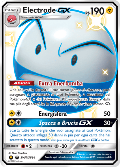 sv57-sv94 Electrode GX Ultra Shiny HIF Destino Sfuggente ITA NM