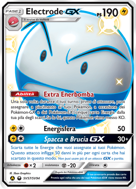 sv57-sv94 Electrode GX Ultra Shiny HIF Destino Sfuggente ITA NM