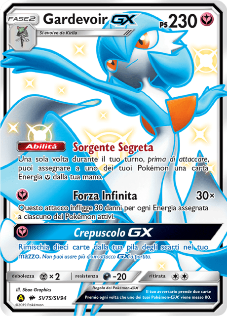 144-68 sv75-sv94 Gardevoir GX Ultra Shiny HIF Destino Sfuggente ITA EX (punti di pressione sul back)