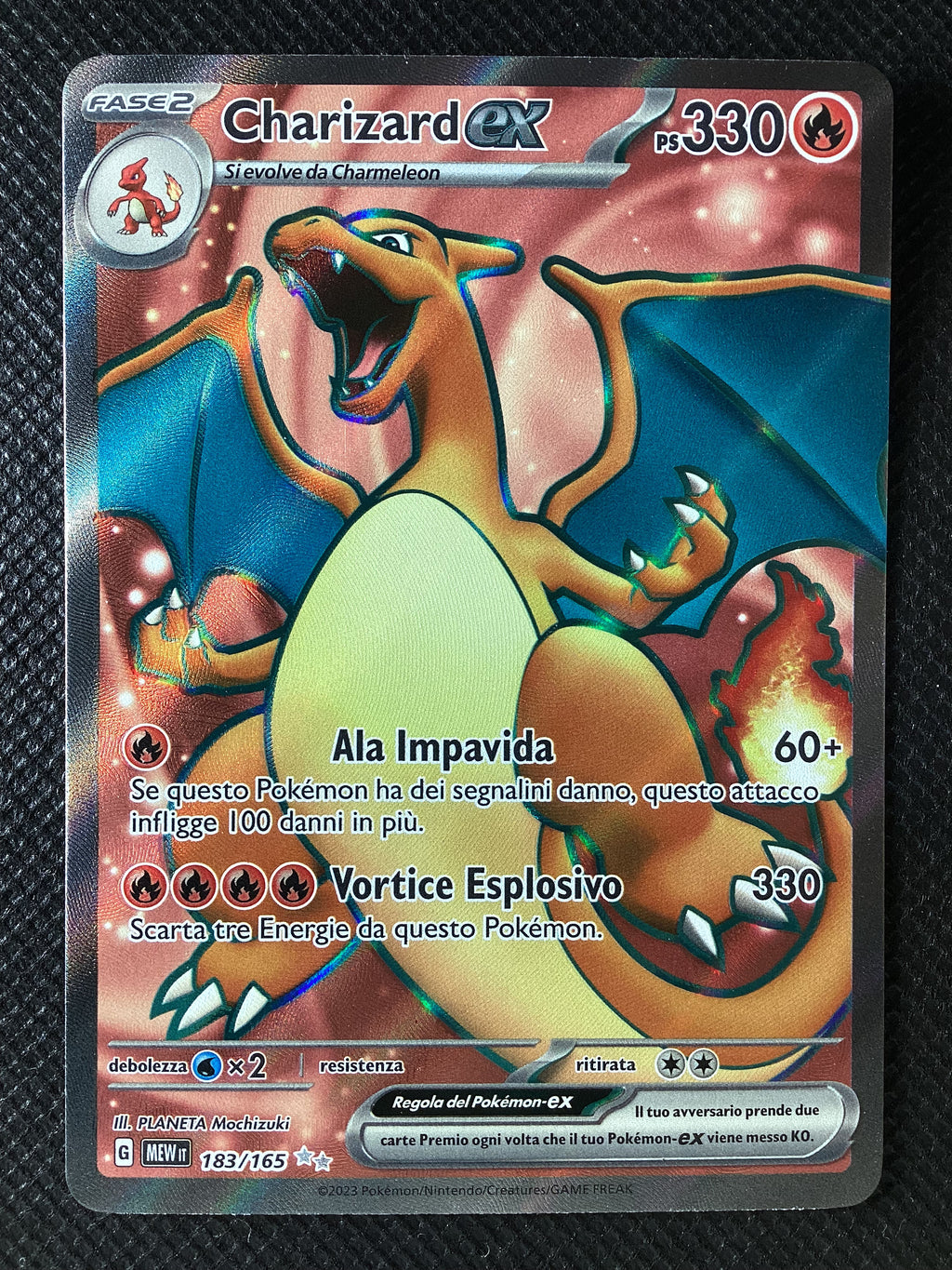 183-165 Charizard ex Full Art MEW 151  ITA NM