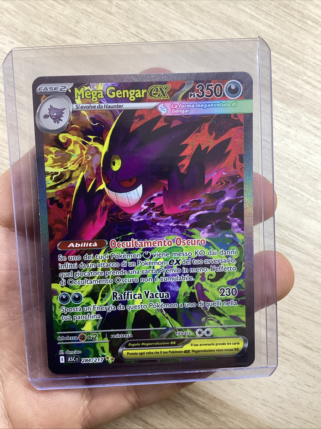 284-217 Mega Gengar ex Alternative Art ASC Ascesa Eroica ITA NM Pack Fresh