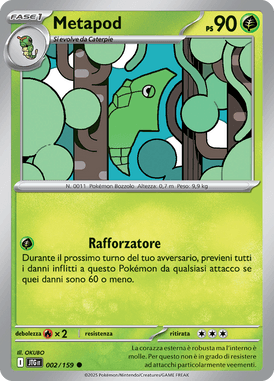 002/159 Metapod Comune JTG Avventure Insieme ITA NM