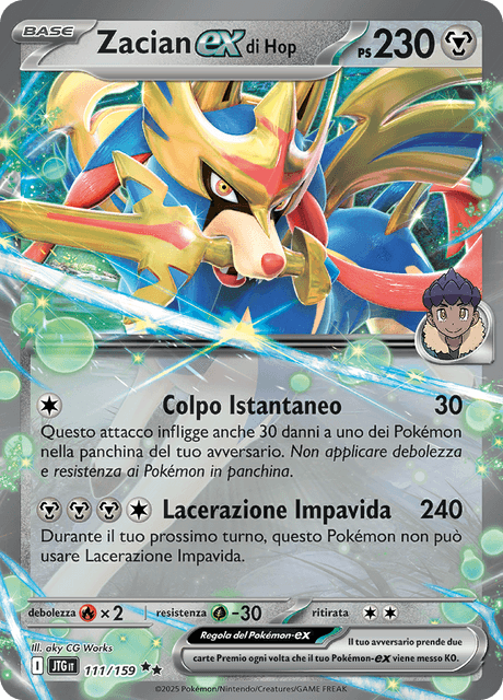 111-159 Zacian ex di Hop JTG Avventure Insieme ITA NM
