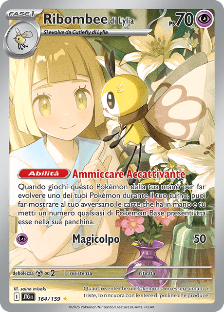 164-159 Ribombee Di Lylia Illustrazione Rara JTG Avventure Insieme ITA NM