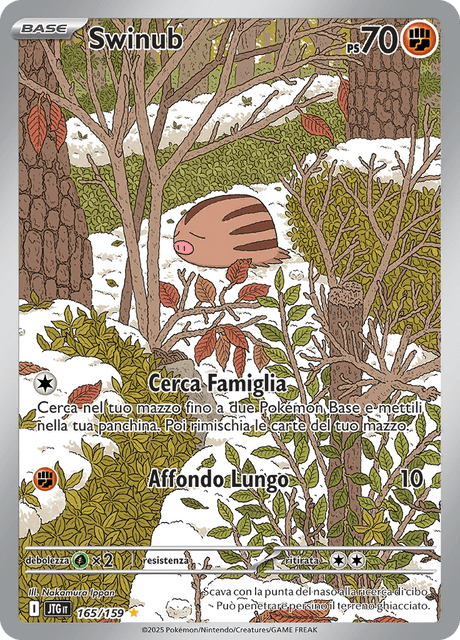 165-159 Swinub Illustrazione Rara JTG Avventure Insieme ITA NM