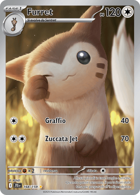 168-159 Furret Illustrazione Rara JTG Avventure Insieme ITA NM