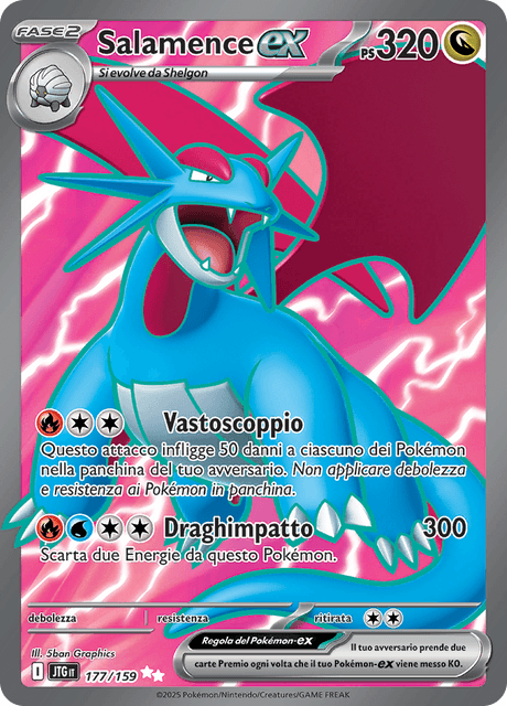 177-159 Salamence ex Full Art JTG Avventure Insieme ITA NM