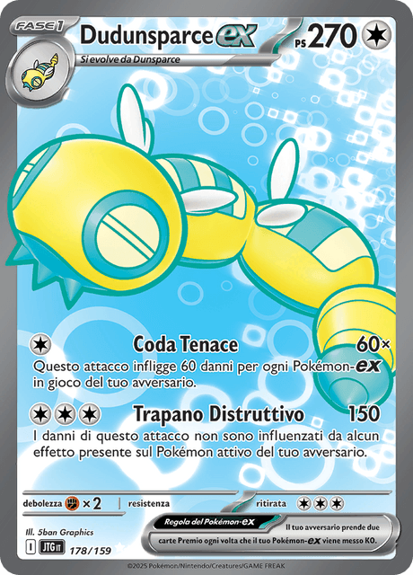 178-159 Dudunsparce ex Full Art JTG Avventure Insieme ITA NM