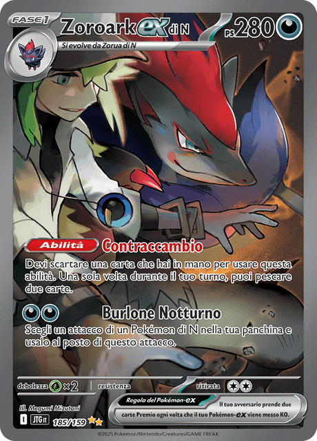 185-159 Zoroark ex di N JTG Avventure Insieme ITA NM