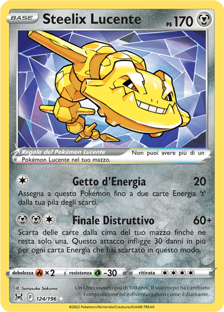124-196 Steelix Lucente LOR Origine Perduta ITA EX