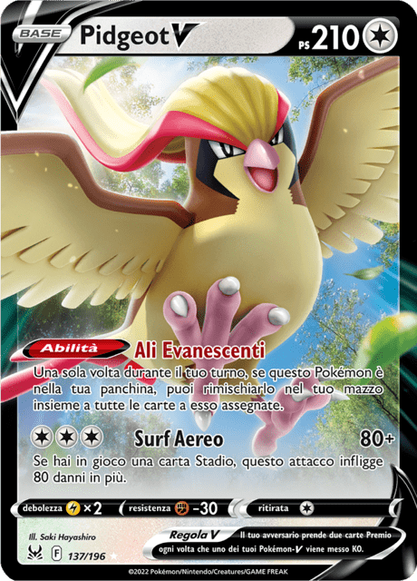137-196 Pidgeot V LOR Origine Perduta ITA NM