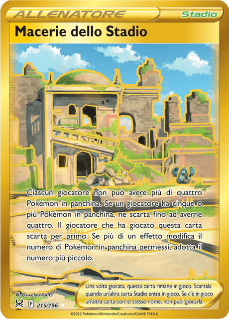 215-196 Macerie Dello Stadio Gold Rara Segreta LOR Origine Perduta ITA NM