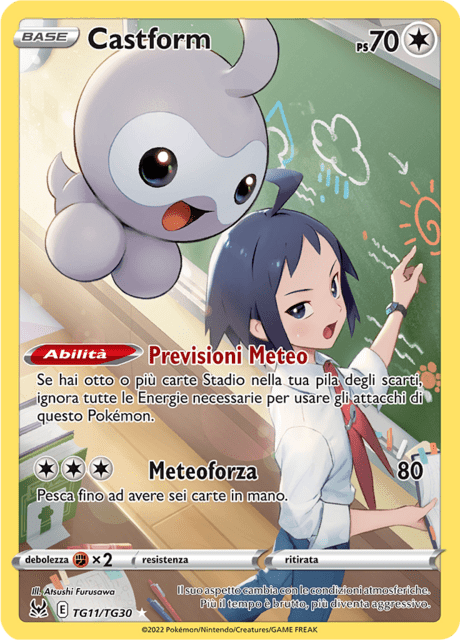 227-196 TG11-TG30 Castform Trainer Gallery LOR Origine Perduta ITA NM