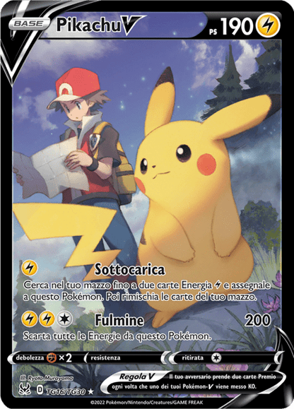 231-196 TG16-TG30 Pikachu V Trainer Gallery LOR Origine Perduta ITA NM