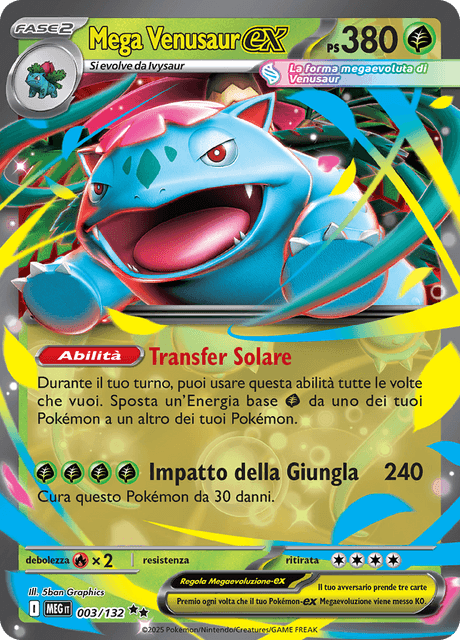 003-132 Mega Venusaur ex MEG MegaEvoluzione ITA NM