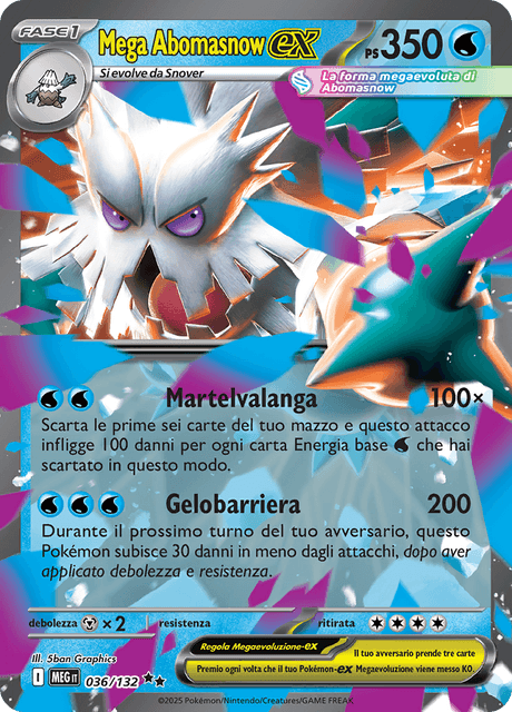 036-132 Mega Abomasnow ex MEG MegaEvoluzione ITA NM
