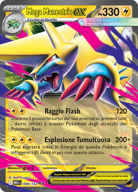 050-132 Mega Manectric ex MEG MegaEvoluzione ITA NM