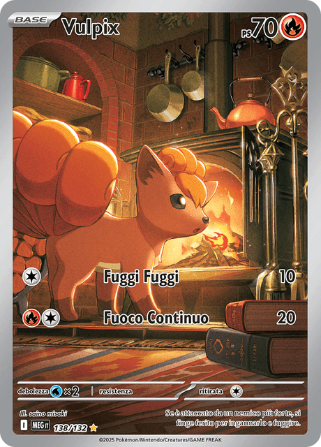 138-132 Vulpix Illustrazione Rara MEG MegaEvoluzione ITA NM